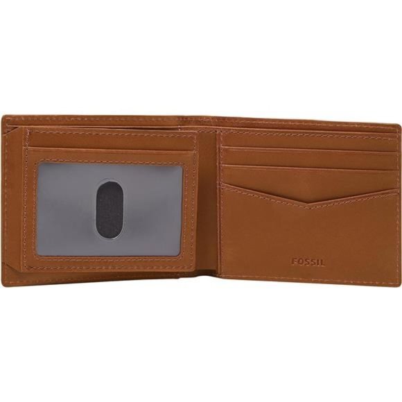 Fossil‎ Men's Leather Bifold Wallet with Flip ID Window for Men - Picture 2 of 4
